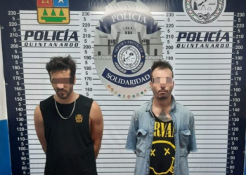 Aseguran a dos hombres por portación de drogas en Playa del Carmen
