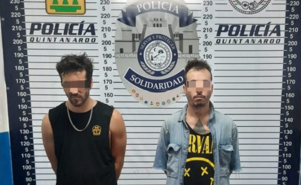 Aseguran a dos hombres por portación de drogas en Playa del Carmen