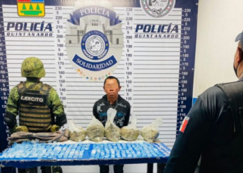 Interceptan a hombre con 350 dosis de drogas durante operativo en Playa del Carmen