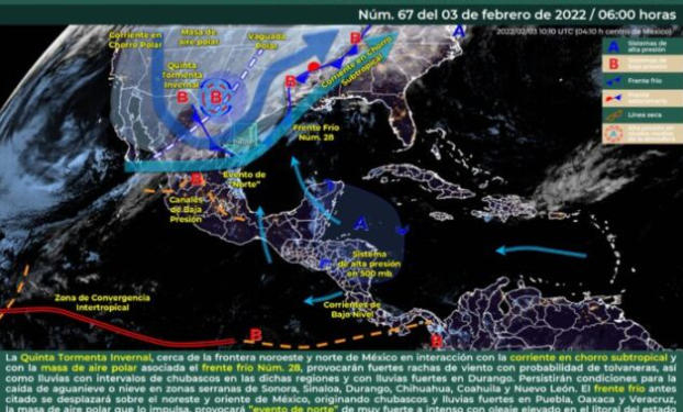 Prevén lluvias aisladas en Quintana Roo