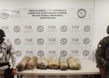 Aseguran más de 50 kilos de marihuana en playa de Puerto Morelos
