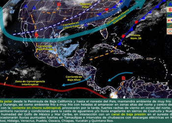 Prevén Frente Frío No 29 en Quintana Roo