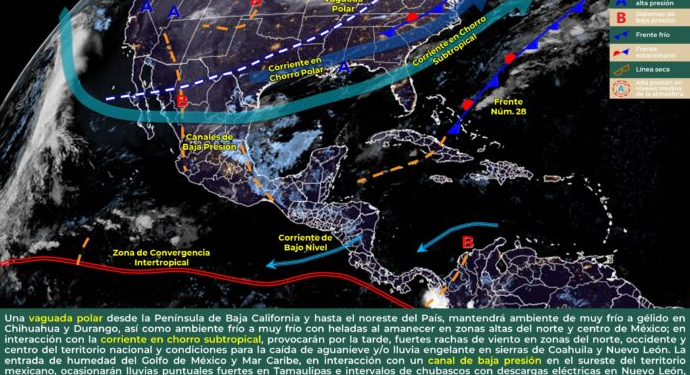 Prevén Frente Frío No 29 en Quintana Roo