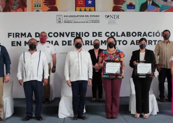 Firma XVI Legislatura convenio en materia de Parlamento Abierto