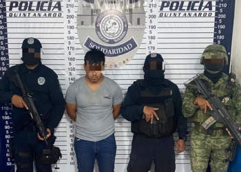 Capturan a individuo al ingresar armado a un predio en Solidaridad
