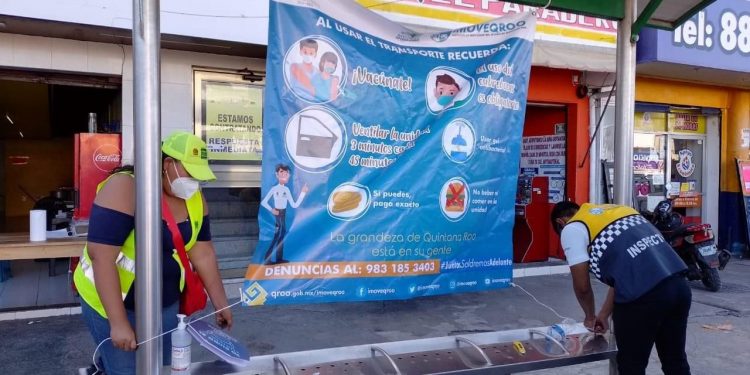 IMOVEQROO se prepara para temporada vacacional y que se cumpla con el cubre bocas en el transporte público