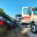 Tráiler termina volcado en la carretera Playa del Carmen-Tulum
