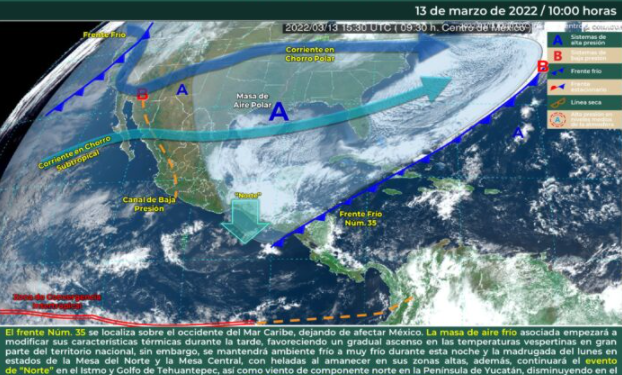 Prevén intervalos de chubascos para Quintana Roo