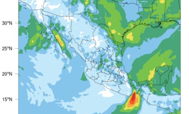 Prevén intervalos de chubascos con lluvias en Quintana Roo