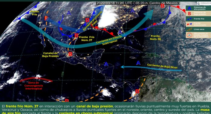 Prevén cielo medio nublado con lluvias aisladas para Quintana Roo