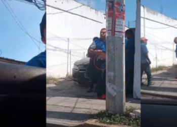 Graban a Papá de «Benito»  amenazando a sujeto con arma de fuego