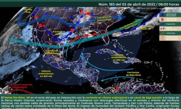 Pronostican cielo medio nublado con probables lluvias aisladas para Quintana Roo