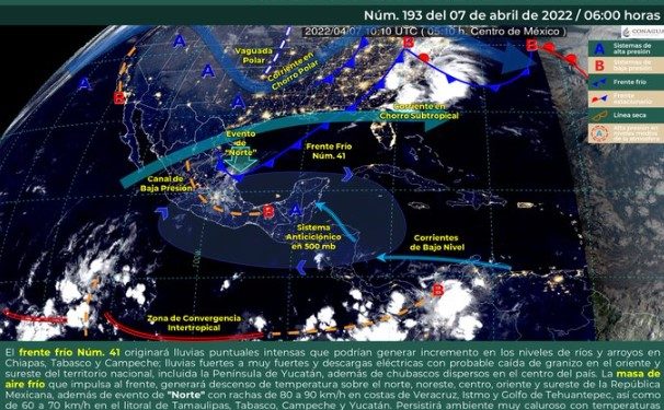 Prevén intervalos de chubascos con temperaturas altas en Quintana Roo