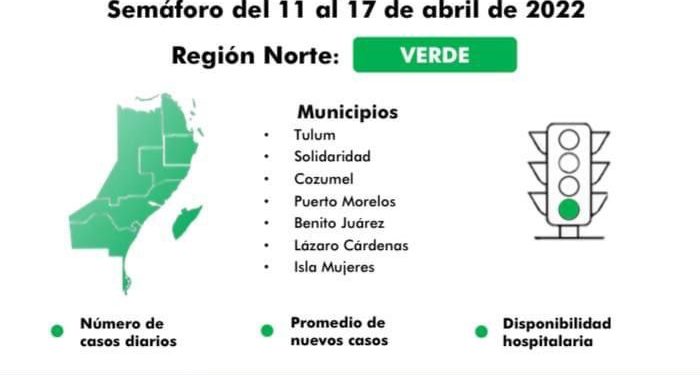 Se mantiene por séptima semana en semáforo verde Quintana Roo