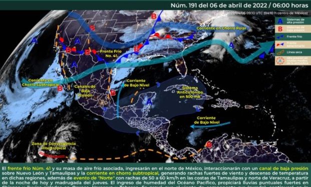 Prevén cielo despejado y vientos con rachas de 50 a 60 km/h en Quintana Roo