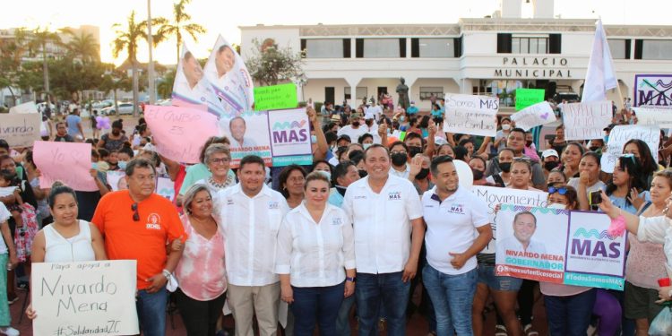 Ante solidarenses Nivardo Mena asegura paz y tranquilidad para Quintana Roo