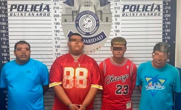 Aseguran a cuatro narcomenudistas en un operativo en Playa del Carmen