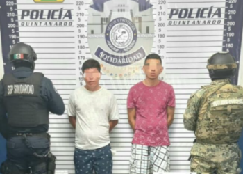 Aseguran a dos hombres con diversos narcóticos y la réplica de un arma de fuego en Playa del Carmen