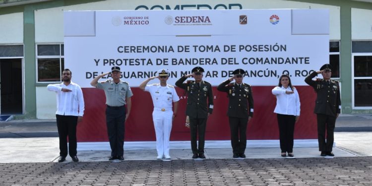 Toma posesión el nuevo comandante de la Guarnición Militar de Cancún