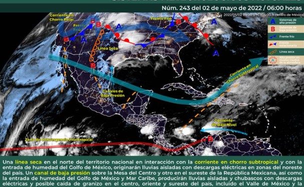 Pronostican intervalos de chubascos y temperaturas altas para Quintana Roo