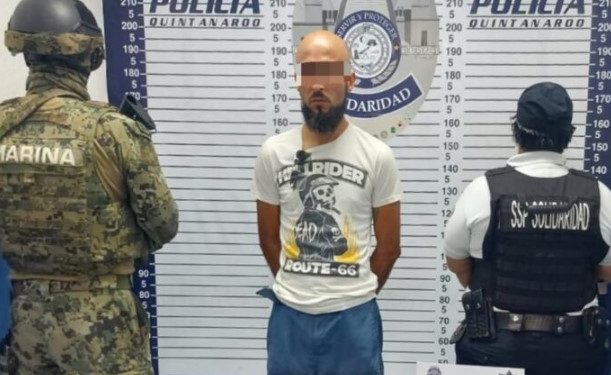 Aseguran durante operativo a sujeto por posesión de drogas en Playa del Carmen