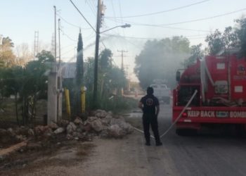Sofocan incendio provocado por un corto circuito en Kantunilkín