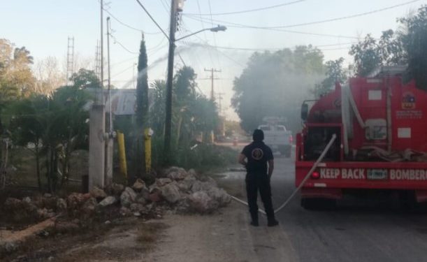 Sofocan incendio provocado por un corto circuito en Kantunilkín