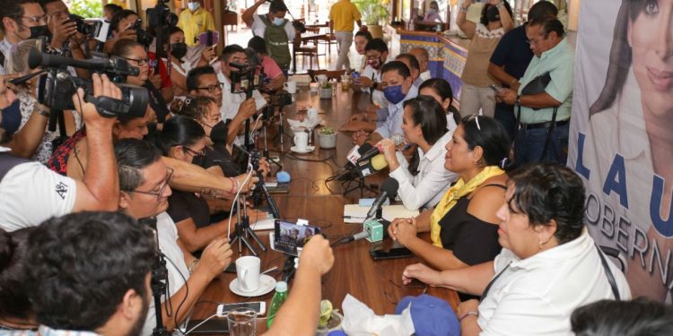 Afirma Laura Fernández que es irreversible su crecimiento en las preferencias electorales