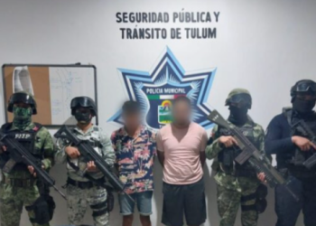 Aseguran a dos narcomenudistas en Tulum