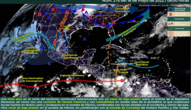 Prevén posibles lluvias aisladas en Quintana Roo