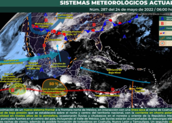 Prevén que un canal de baja presión podría provocar intervalos de chubascos en Quintana Roo