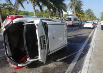 Se registran dos aparatosos accidentes en la Zona Hotelera de Cancún