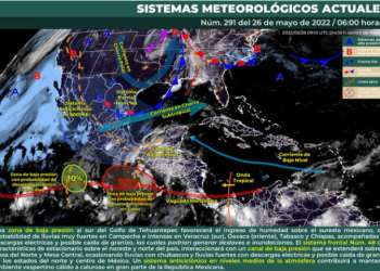 Prevén intervalos de chubascos con lluvias fuertes para Quintana Roo