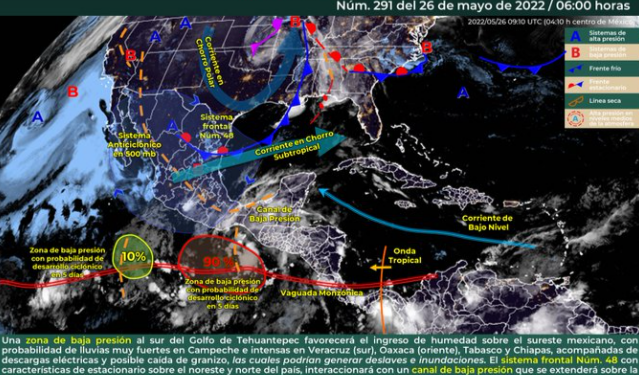 Prevén intervalos de chubascos con lluvias fuertes para Quintana Roo