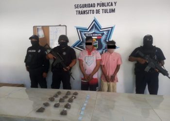 Detienen a dos personas con droga en Macario Gómez