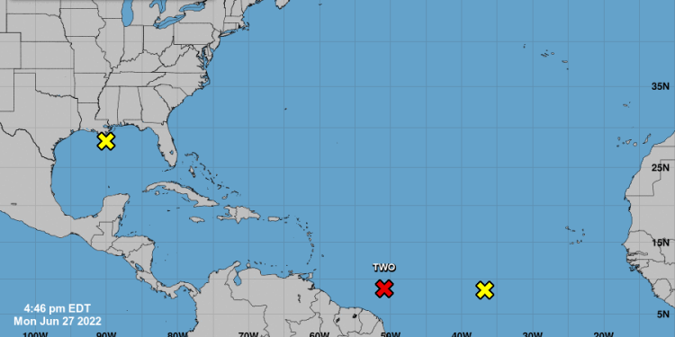 Formación de ciclón tropical «Dos» cerca de las costas Quintana Roo