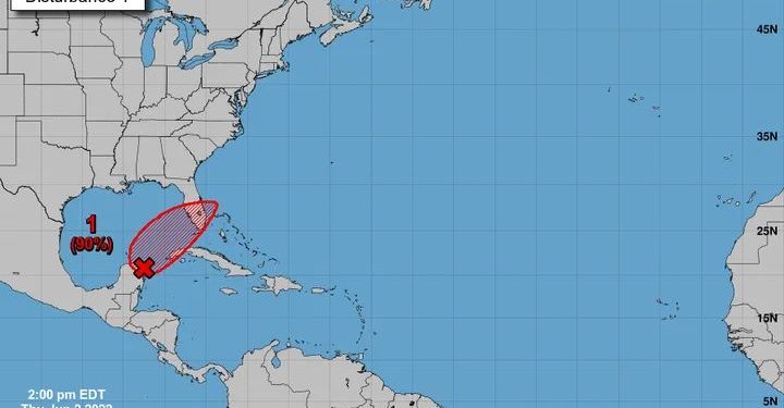 Aumenta a 90% probabilidad de formación de sistema ciclónico en 48 horas