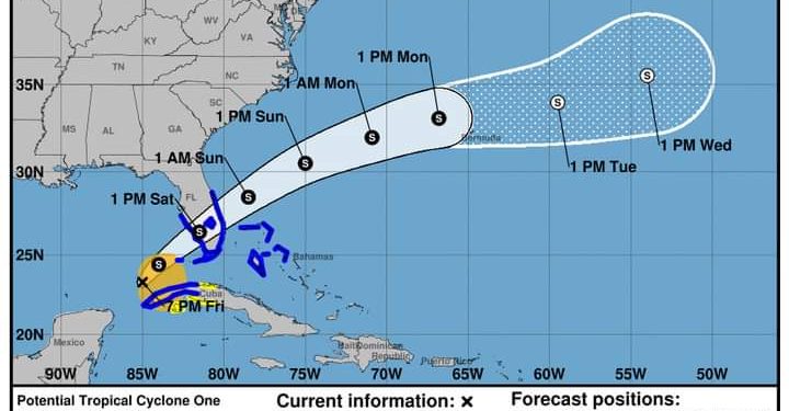 Depresión tropical se ubica a 300 kilómetros de Cozumel