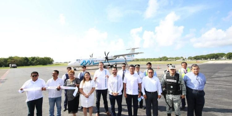 Aeromar inaugura su nueva ruta que conecta a Chetumal con Cancún