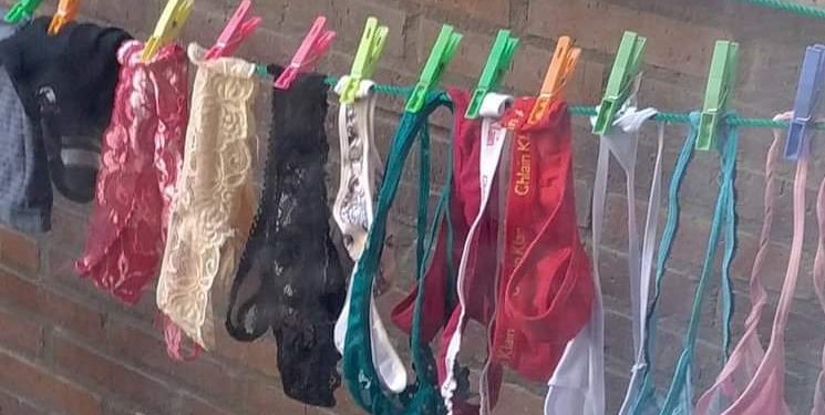 Grupo de mujeres presenta iniciativa para prohibir que la gente cuelgue su lencería de forma visible