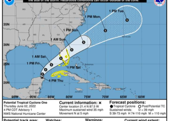 Se formó la depresión tropical número uno de la temporada, generará lluvias en Quintana Roo