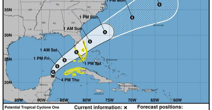 Se formó la depresión tropical número uno de la temporada, generará lluvias en Quintana Roo