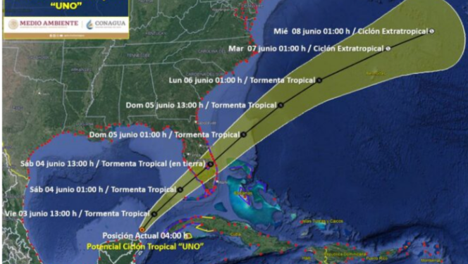 Se aleja el potencial ciclón tropical ‘Uno’ de Quintana Roo