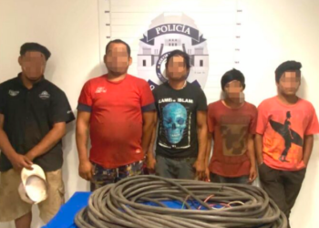 Aseguran a cinco personas acusadas de daños a la CFE en Cancún