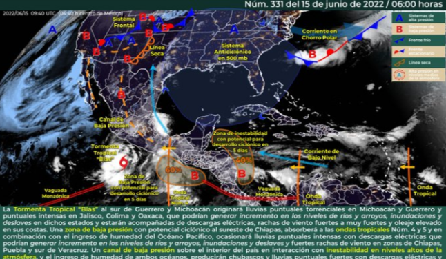 Pronostican intervalos de chubascos para Quintana Roo