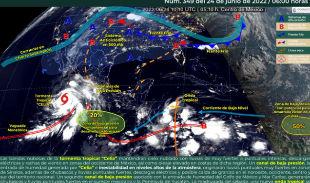 Pronostican chubascos en Quintana Roo