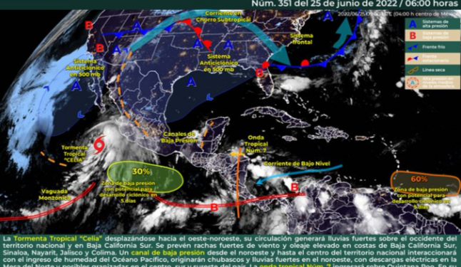 Prevén sábado con probabilidad de lluvia para Quintana Roo