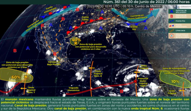 Prevén cielo nublado y fuertes lluvias para Quintana Roo