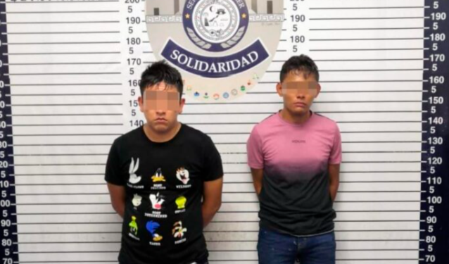 Aseguran a dos hombres con posibles narcóticos en Playa del Carmen