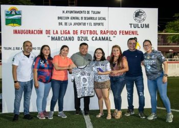 Inauguran en Tulum la Liga de Fútbol Rápido Femenil
